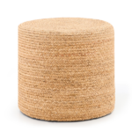 Handmade Woven Foot Stool Natural Water Hyacinth Ottoman for Home Decor & Seating