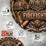 CIFbuy 1pc Heavy-Duty Aluminum Firefighter Wall Plaque, Fire Department Emblem With Maltese Cross & Fire Truck Helmet, Volunteer Fire D TikTok, TikTok, lem Self-pickup Logiopics - Image 2