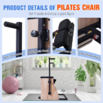 Pilates Chair Wunda Chair Pilates Combo Chair with Handles Split Pedals Reformer Machine 4-Level Resistance for Yoga Core Training Rehabilitation Includes Non-Slip Socks - Image 5