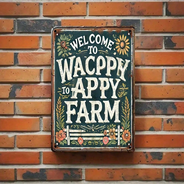 CIFbuy WACPPYAPPY Vintage Rustic Metal Sign Welcome To Farm, 8x12 Inch Decorative Iron Wall Plaque, Farmhouse Home Garden Indoor Outdoo TikTok, TikTok, Self-pickup Logiopics