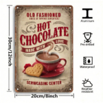 CIFbuy 1PC Vintage Metal Tin Sign Hot Chocolate Love Artwork, Artwork, Durable Hanging Plaque For Home Garden Sign HikTok, Sign HikTok, Self-orckup Logiopden - Image 3