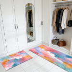 Three-piece kitchen rug set, non-slip and washable, abstract pattern kitchen hallway rug, soft and comfortable, suitable for sinks, floors, entrances, hallways and bathrooms. - Image 7