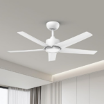 44 inch Ceiling Fans with Lights, Large Air Volume Ceiling Fans with Reversible Quiet DC Motor and Remote, 5D-W5[Unable ship on weekends, TK/TEMU only for pickup, only TX10643 warehouse supports GOFO] - Image 2