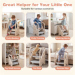  Convertible 2-Step Toddler Step Stool Multifunctional Kids Ladder Seat for Kitchen Bathroom - Image 10