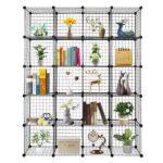 20-Cube Organizer Cube Storage Storage Shelves Wire Cube Storage Origami Shelves Metal Grid Multifunction Shelving Unit Modular Cubbies Organizer Bookcase