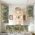 Three-piece kitchen rug set, non-slip and washable, abstract pattern kitchen hallway rug, soft and comfortable, suitable for sinks, floors, entrances, hallways and bathrooms. - Image 11