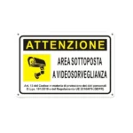 CIFbuy Vintage Reflective Aluminum Safety Sign Wall Mounted Bilingual English Italian No Power Required Weather Resistant High Visibility For Home Business Monitoring (TikTok, temu pick-up service) - Image 2