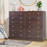 Modern Simple 7-Drawer Dresser Brown - Image 9
