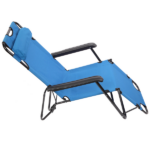 Same Code 75407956 Folding Chaise Lounge Chair for Outdoor, 2-in-1 Portable Tanning Chair with Pillow, Adjustable Recliner Chair for Beach Camping Pool, Blue - Image 14