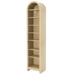 8-Tier Arched Dome Display Rack Particleboard Melamine-Faced Bookshelf 15.75*11.81*70in Oak - Image 4