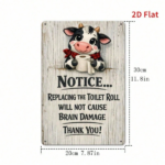CIFbuy Funny Toilet Paper Metal Sign, Vintage Rustic Bathroom Wall Decor, Waterproof Anti-Rust Iron Plaque, Creative 2D Flat Printed Re TikTok, TikTok, proof Anti-Rust Iron Plaque Self-pickup Logiopics - Image 7