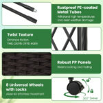 2-in-1 Garden Arch with Planter Boxes - Self-Watering System, 8 Lockable Wheels & PE-Coated Metal - Image 4