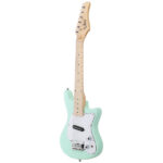 Do Not Sell on Amazon 30in Maple Fingerboard Mini Electric Guitar Kit with 5W Amplifier Bag String Shoulder Strap Plectrum Cord Wrench Tool Light Green - Image 10