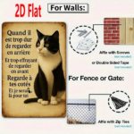 CIFbuy 1pc French Cat Metal Wall Sign, Black White" Kitten Print With Ne' Aime Phrase, 2D Flat Unframed Motivational Plaque, Phrase, 2D Flat Unframed Motivational Plaque, 7.87x11.81I Black White KikTok, Black White KikTok, t Self-pickup Logiopics - Image 3