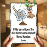 CIFbuy 1pc German Language Please Clean Up After Your Dog Pet Waste Reminder Sign, Dog Pet Waste Reminder Sign, Durable Aluminum 2D Flat Plaque, Aluminum 2D Flat Plaque, 8.0x12.0inch Wall-M CikTok, CikTok, Aluminum 2D Flat Plaque Self- Pckup Logiopl-M - Image 8