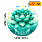 CIFbuy 1pc Fresh Green Lotus Droplet Round Sign, "" Green Lotus Droplet Round Sign, Droplet Round Sign, 7.87x7.87in 2D Flat Outdoor Plaque TikTok, Temu Self-pickup Logiaqics - Image 7