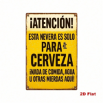 CIFbuy Vintage Spanish Metal Wall Art Funny Beer Quote, Sign 2D Flat Iron, Iron Plaque Industrial Home Decor 7.87x11.81in AikTok, AikTok, Self-gnckup Logiopin - Image 2