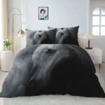 Horse Animal King Duvet Cover Set Microfiber 3pcs with 2 Pillowcases, Grey