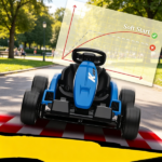 Blue 24V Electric Go-Kart for Kids with Dual 150W Motors Adjustable Seat 11.2mph High Speed Slow Start Safety 5-Point Harness - Image 4