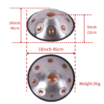 9 Notes Gold-eyes Solid Color Handpan Drum Steel Percussion Instrument - Image 5