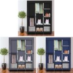71" Portable Closet Wardrobe Clothes Rack Storage Organizer with Shelf Black - Image 20