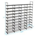 10 Tiers Shoe Rack Storage Organizer Shoe Shelf Organizer for Entryway Holds 80 Pairs Shoe, Stackable Shoe Cabinet Shoe Rack - Image 7