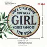CIFbuy Vintage | Round Iron Sign 2D Flat Printed Metal Plaque, Once Upon A Time There Was A Girl Who Loved Horses And Dogs Retro Wall H TikTok, TikTok, ll H Self-pickup Logiopics - Image 2