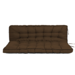 Outdoor Swing Cushions 55 Inch, Waterproof 4" Thick Porch Swing Cushion Replacement with Backrest and Ties, Comfortable 2-3 Seat Pation Swing Pad for Backyard, Garden, Lawn, Outdoor Furniture coffee - Image 2