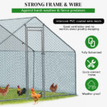 10 x 10 ft Large Metal Chicken Coop, Walk-in Poultry Cage Chicken Hen Run House with Waterproof Cover, Rabbits Cats Dogs Farm Pen for Outdoor Backyard Farm Garden SAME AS09877689 - Image 12