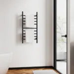 Black Heated Towel Rack for Bathroom,Wall Mounted with Intelligent Touch Screen Timer, 9-Bar Towel Warmer, 304 Stainless Steel Polished, Plug-in/Hard-Wired[Unable ship on weekends, TK/TEMU only for pickup, only TX10643 warehouse supports GOFO] - Image 9