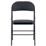 Same Code 33457557 4pcs Elegant Foldable Iron & PVC Chairs for Convention & Exhibition Black - Image 45