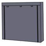 7 Tiers Portable Shoe Rack Closet Fabric Cover Shoe Storage Organizer Cabinet Gray - Image 12
