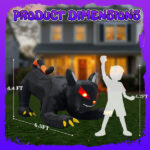 6.5 FT Halloween Inflatables Animated Black Cat with Shakable Head, Outdoor Decorations Blow Up Yard Decor with Built-in LEDs for Indoor Party Garden Lawn Decor - Image 5