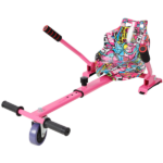 Hoverboard Seat Attachment Go-Kart,Fits 6.5" 8"10" Hoverboards,Sturdy Adjustable Off-Road Frame,Hover Cart for Family Fun,not include Hoverboard,Pink - Image 10
