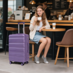 3 in 1 20"/24"/28" 3 pcs/set in ABS Spinner Wheel Luggage, Carry on Suitcase, Matching Color, Combination Lock (Purple) - Image 9