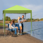 6.5X6.5FT Two Doors & Two Windows Practical Waterproof Right-Angle Folding Tent Greenish-Gray - Image 17