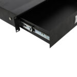 19" 2U Steel Plate DJ Drawer Equipment Cabinet with Keys Black - Image 15