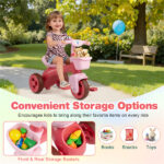 Toddler Tricycle for 3-5 Years - Stable Triangular Structure, Front & Rear Storage Baskets - Image 10