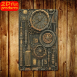 CIFbuy 1pc Vintage Steampunk Metal Wall Plaque, Rustproof Mechanical" Gear Iron Sign, Rustic Farmhouse Home Decor, Farmhouse Home Decor, 2D Flat Unframed Wall RustikTok, RustikTok, t Self-pickup Logiopics - Image 4