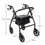 Steel Walker with Wheels Black - Image 11