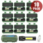 10Pcs Mini Zoomable LED Flashlight USB RechargeableCamping Hiking Flashlight Work light (US Logistics For USPS/DHL/Fedex/UPS. No designated logistics accepted TK/TMEU only For self-pickup - Image 10