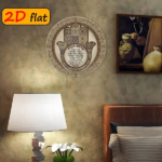 CIFbuy Hamsa Hand Aluminum Outdoor Plaque 7.87x7.87 Inch, Round Wall Decor With Geometric Patterns & Text, Exotic Religious Sign TikTok, TikTok, Self-pickup Logiopics - Image 4