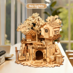 3D Wooden PuzzleTree House Handmade Crafts Assembly Model Kits Creative Decoration Birthday and Christmas Gifts - Image 5
