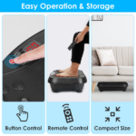 Vibration Plate Exercise Machine with 120 Speed Levels & 2 Resistance Bands, 331Lbs Load Capacity Whole Body Workout Machine USB Music Player for Home Weight Loss & Muscle Toning - Image 6