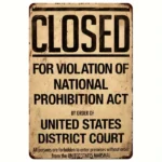 CIFbuy Vintage Prohibition Metal Aluminum Sign 1920s Style Unframed Wall Art Speakeasy Home Bar Decor 8x12 Inches (TikTok, temu pick-up service)
