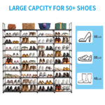 10 Tiers Shoe Rack Storage Organizer Shoe Shelf Organizer for Entryway Holds 80 Pairs Shoe, Stackable Shoe Cabinet Shoe Rack - Image 8