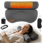Heated Neck Pillow with 3 Heat Levels, 55D Memory Foam Cervical Pillow for Neck Pain Relief, 30 Mins Auto Off Heating Pillow for Home Office Travel, Zero Pressure Memory Foam Neck Support Pillow with Auto Shut Off & Overheat Protection - Image 11