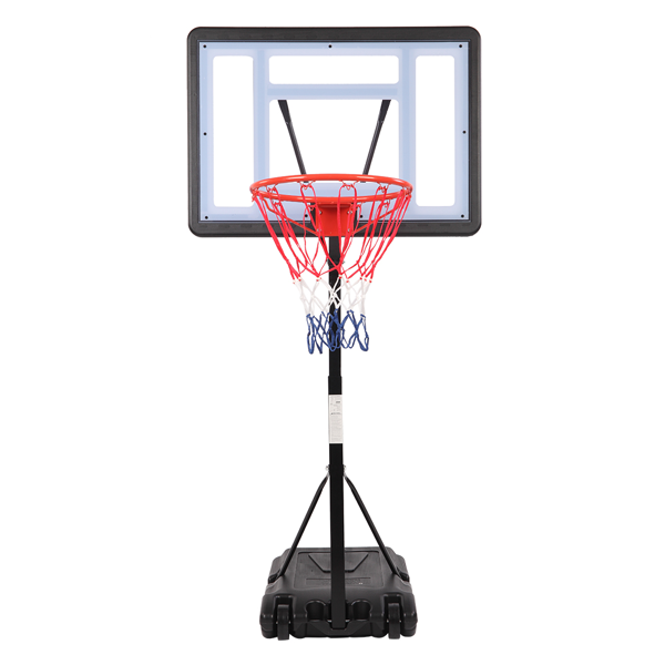 Same Model Code: 13290080 HY-B064S Portable Movable Swimming Pool PVC Transparent Backboard Basketball Stand (Basket Adjustment Height 1.15m-1.35m) Maximum Applicable For 7 # Ball