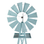 8FT Weather Resistant Yard Garden Windmill Blue - Image 9