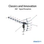 10000 110V 40-860MHz 20±3dB 350°Rotation UV Dual-band Outdoor Antenna Black - Image 16
